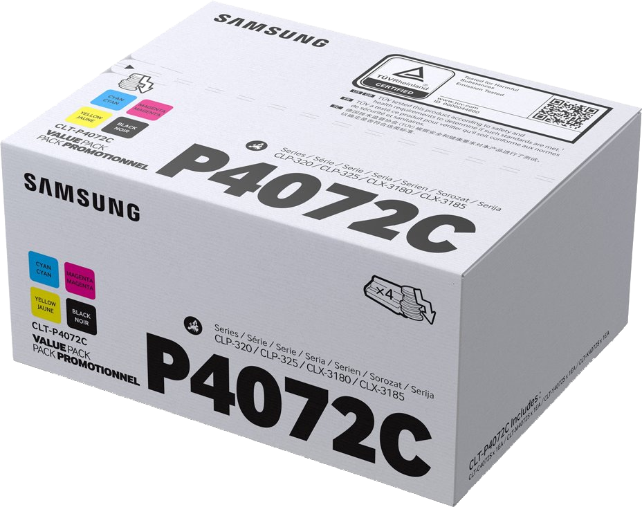 Samsung CLT-P4072C rainbow pack zwart en kleur