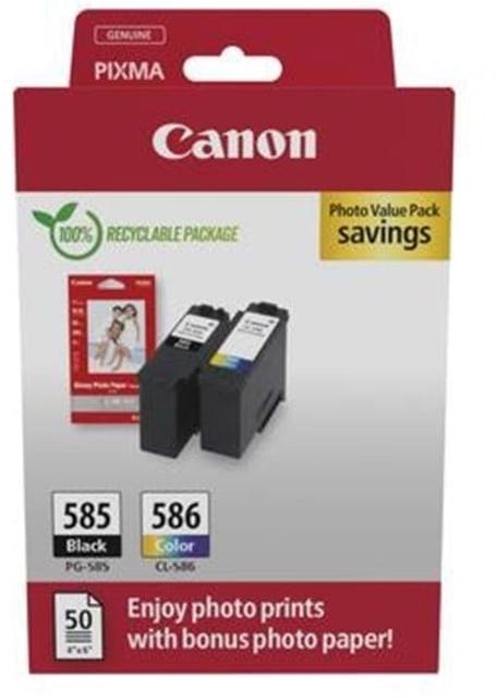 Canon 585/CL-586 Photo Value Pack zwart en kleur