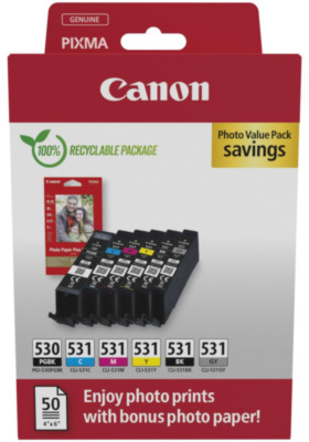 Canon PGI-530 / CLI-531 Photo Value Pack  zwart en kleur