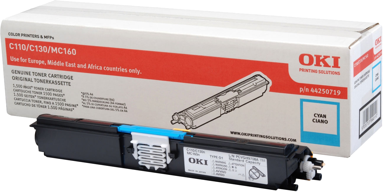 Oki C110/C130/MC160 Toner cyaan