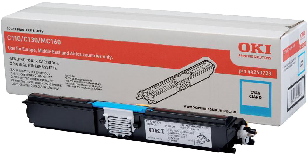 Oki C110/C130/MC160 HC Toner cyaan