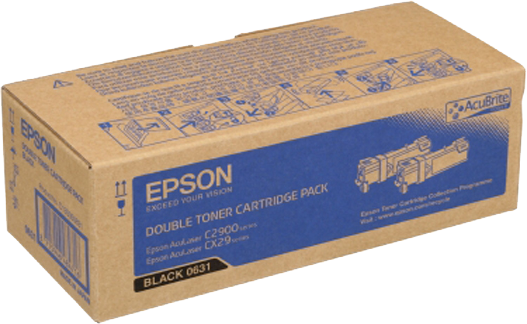 Epson C2900 twinpack zwart