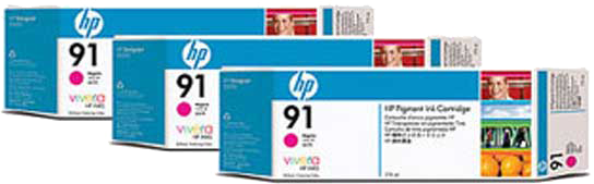 HP 91 3-pack magenta