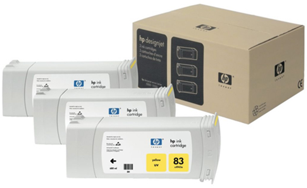 HP 83 3-pack geel