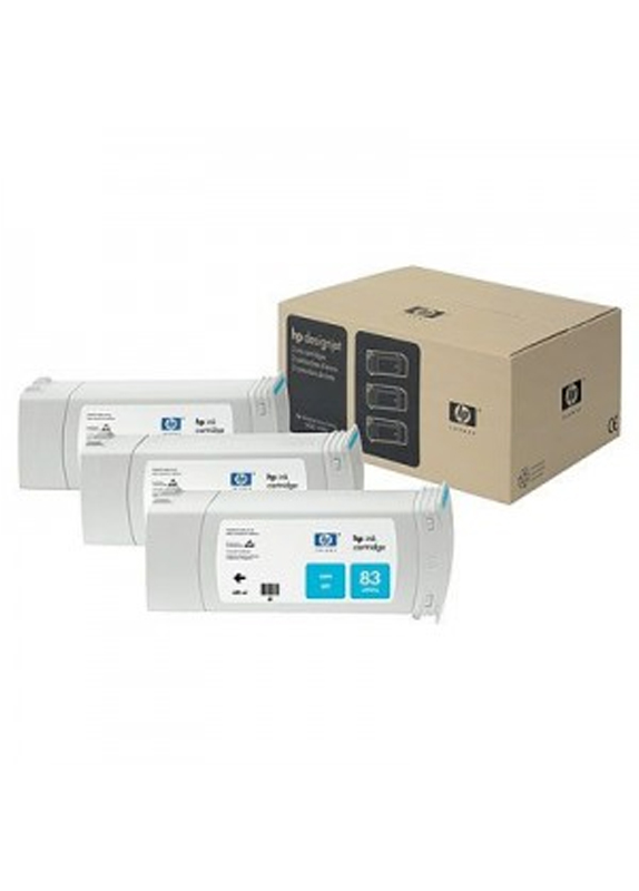 HP 83 3-pack cyaan