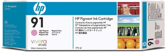 HP 91 3-pack licht magenta