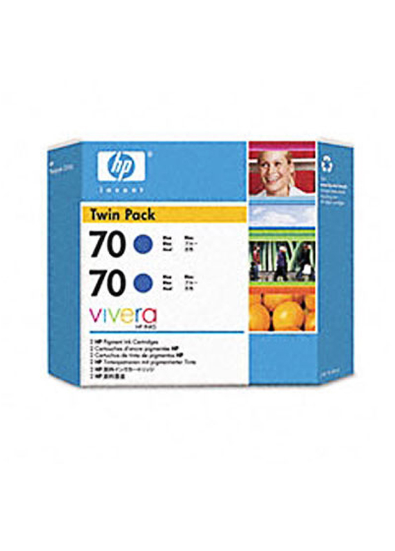 HP 70 Dubblepack licht cyaan