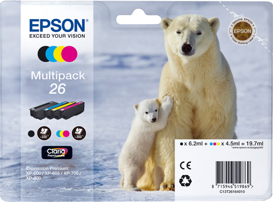 Epson 26 Multipack zwart en kleur