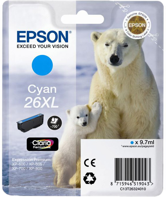 Epson 26XL cyaan