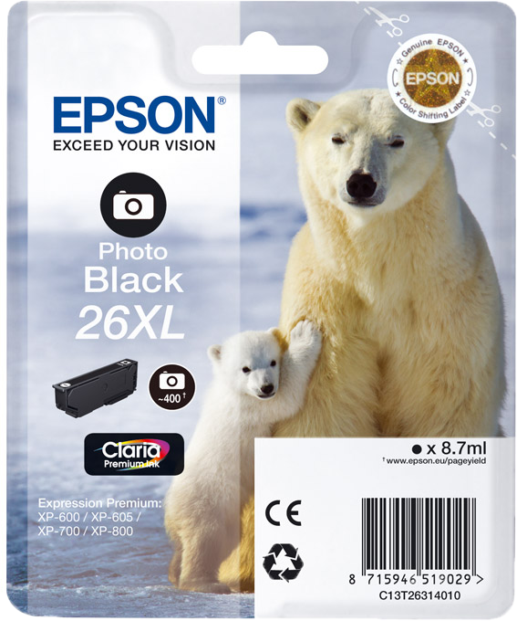 Epson 26XL foto zwart