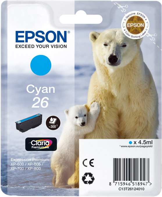 Epson 26 cyaan