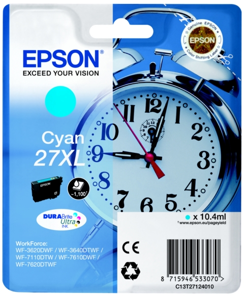 Epson 27XL cyaan